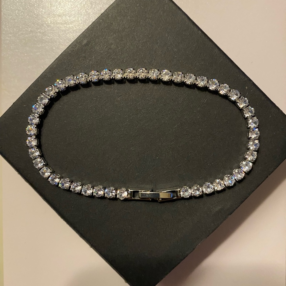 7CT Round Cut Lab Created Diamond 14K Gold Plated Tennis Bracelet
